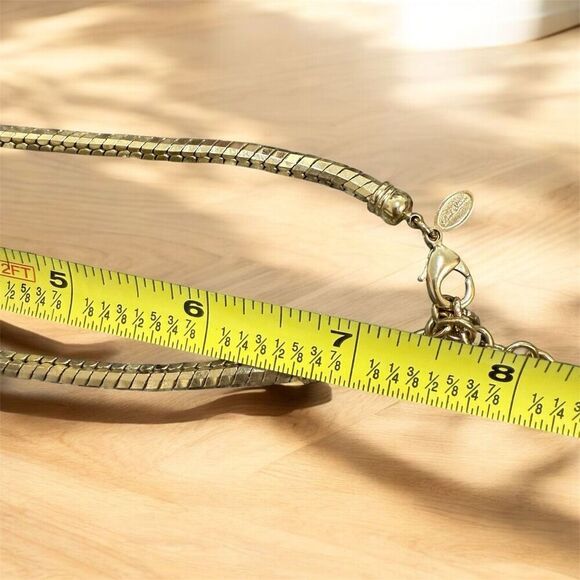 Vintage Gold Perry Lane Link Pendant Necklace Bracelet Matching Set - Picture 5 of 6